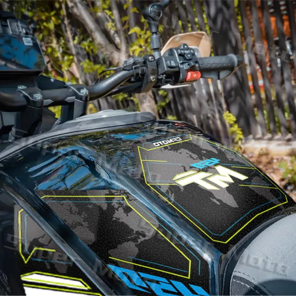 For Cfmoto 450Mt 450Mt 2024 Motorcycle Frosted Fuel Tank Kit Sticker Motocross Protector Knee Grip Pad 3M Decals Accessories 5