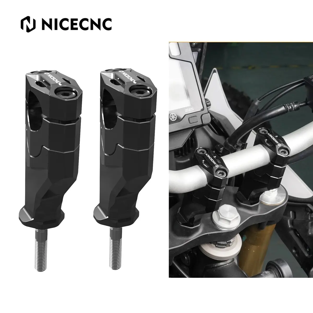 For Tenere 700 20Mm Handlebar Riser Heightening Clamp Mount For Yamaha Tenere 700 Xtz700 T700 2019-2024 Tenere 700 World Raid 22 1