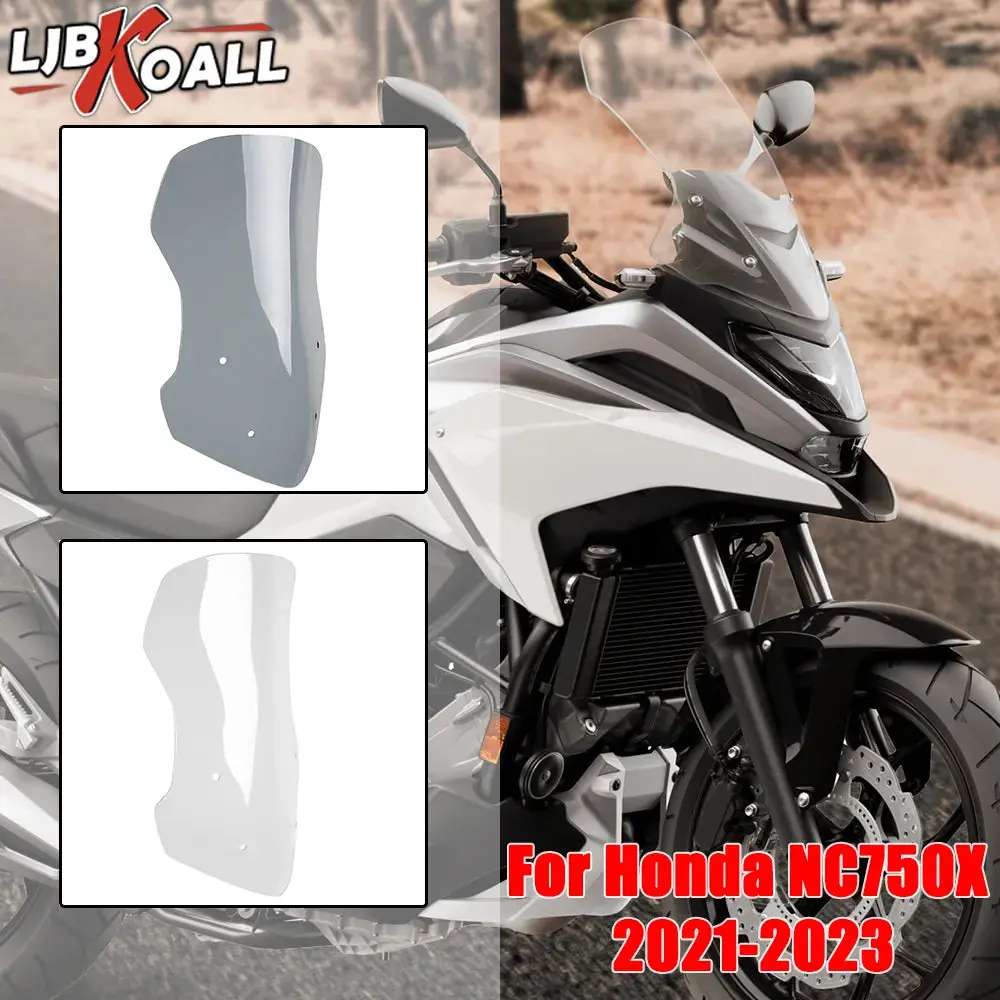 For Honda Nc750x 2021-2023 Touring Windshield Windscreen Nc 750X Nc 750 Nc750 X Motorcycle Accessories Wind Deflector Shield Kit 1
