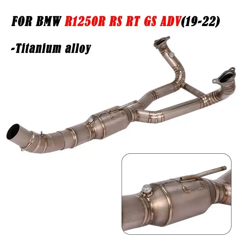 51Mm Header Mid Pipe For Bmw R1250r/Rs/Rt/Gs R1250gs Adv 2019-2022 Titanium Alloy Motorcycle Exhaust System Pipe Slip On 1