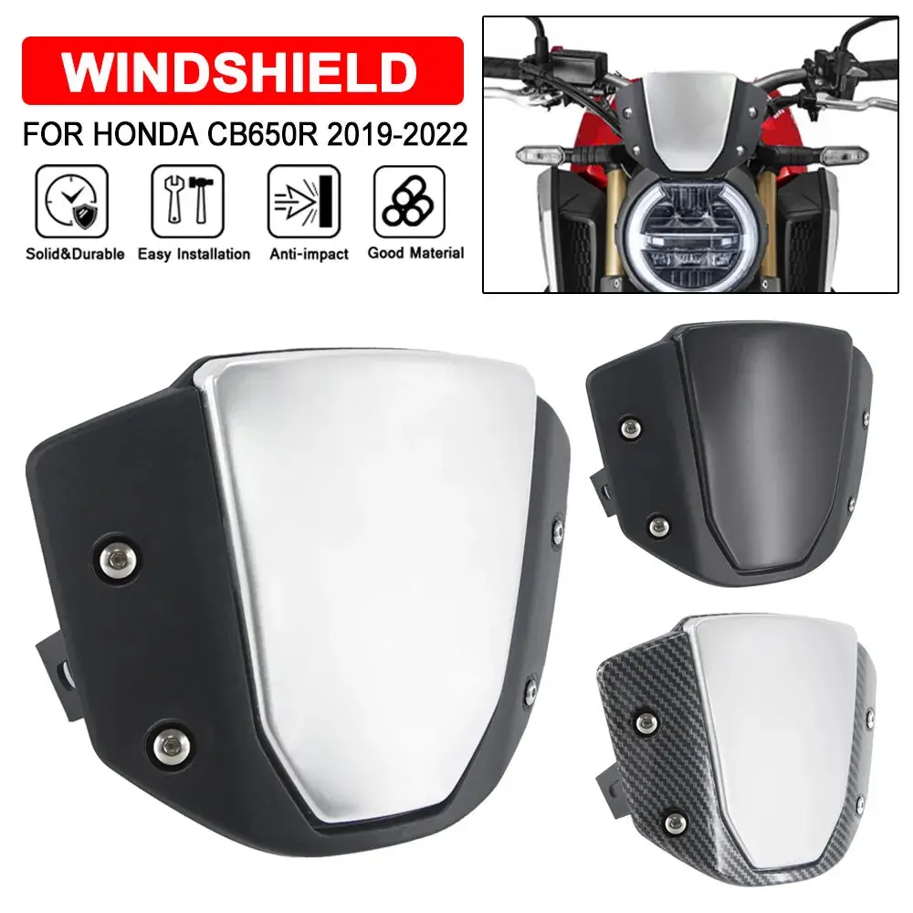 Sport Windshield For Honda Cb650r Cb 650 R 2019-2021 2022 Motorcycle Front Wind Deflector Protector Visor Screen With Bracket 1