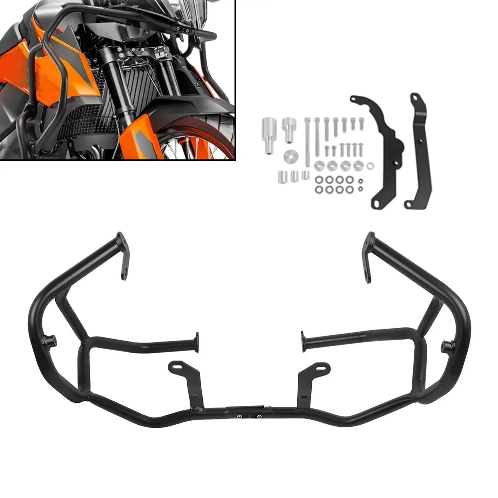 For 790 Adventure R S Adv R 790 Adv 2019-2024 Engine Guard Lower Crash Bars Bumper Stunt Cage Motorcycle Frame Protection Bars 1