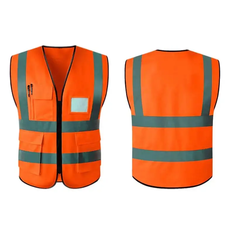 High Visibility Signal Vest  Work Safety Jacket Reflective Safety Vest To Work For Men Luminous Vest Fluorescent 6