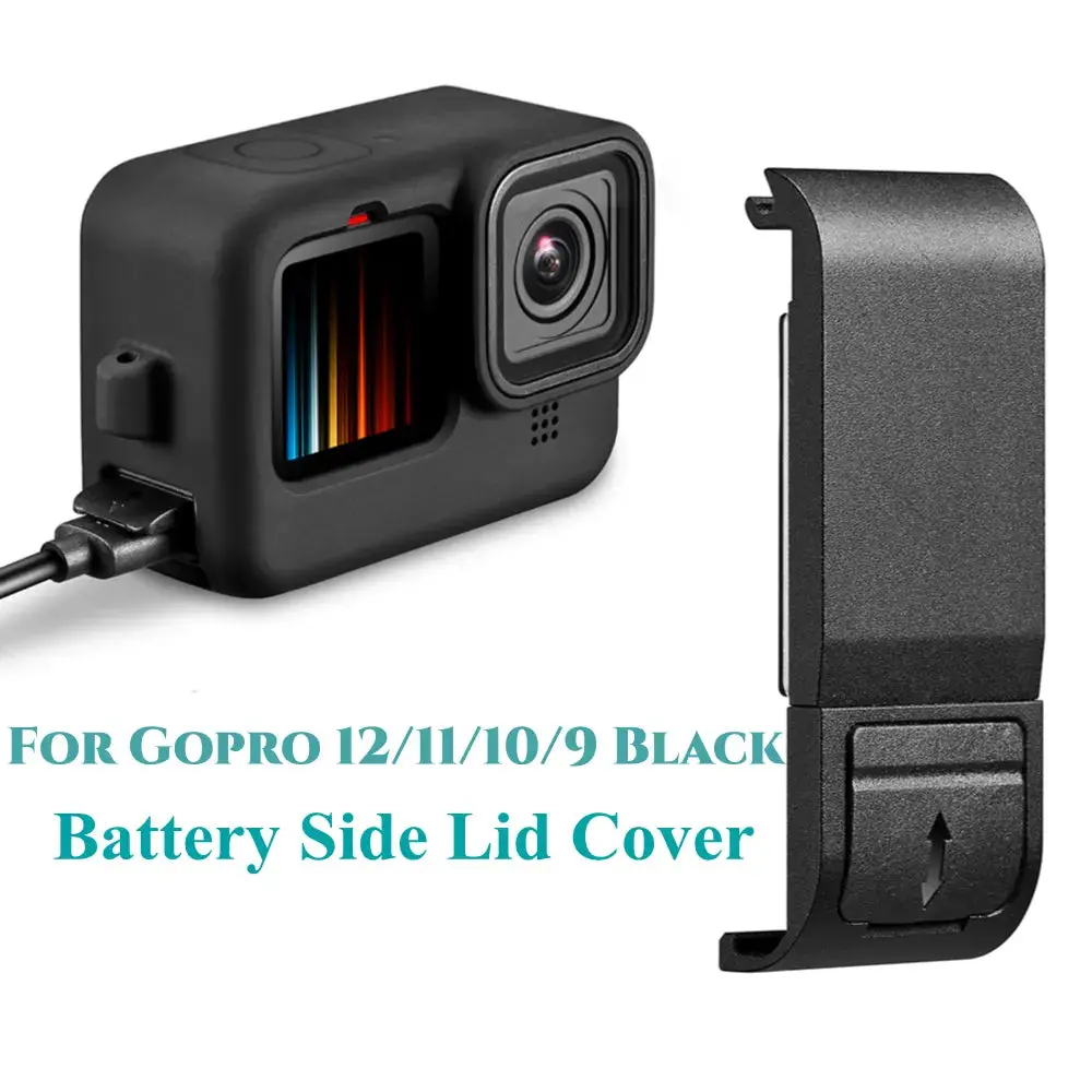 Flip Battery Cover For Gopro Hero 12 9 Black Removable Battery Lid Door Type-C Charging Port Side Case For Gopro 11 Accessories 1