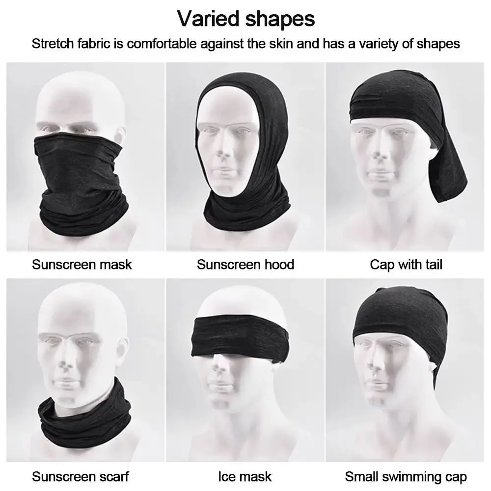 1Pc Ourdoor Cycling Hiking Camping Hunting Running Ice Silk Neck Tube Scarf Bandana Bike Anti-Uv Face Bandana Magic Scarf Women 4