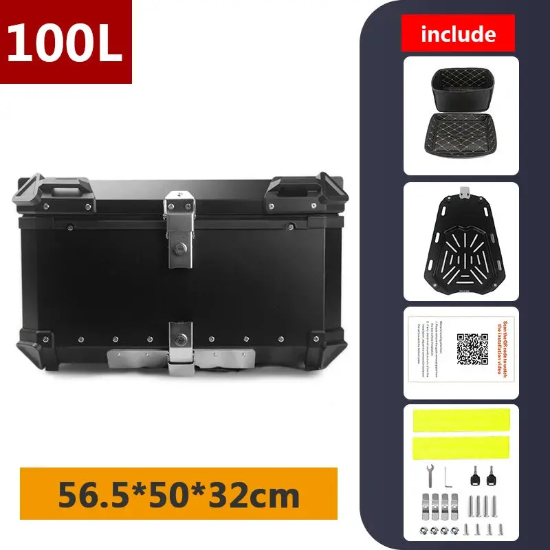 45L 55L 65L 80L 100L Aluminum Motorcycle Box Moto Top Case Rear Storage Luggage Trunk For Bmw R1200gs Lc R1250gs F800gs 12
