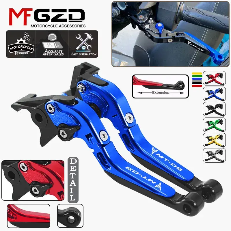 For Yamaha Mt-07 Fz-07 2014-2021 2022 2023 Motorcycle Accessories Extendable Folding Adjustable Brake Clutch Handle Levers 1