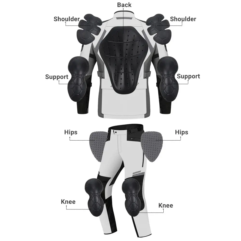 New Motorcycle Jacket Pants Suit Cold-Proof Waterproof Winter Men Motorbike Riding Moto Jacket Protective Gear Armor Clothing 1