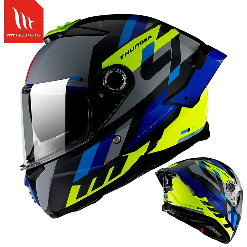 Mt Thunder SV-4 Full-Face Motorcycle Helmet – ECE 22.06 and DOT Certified, Featuring a Quick-Release Dual-Lens Shield for Scooters and Motorcycles - Image 9