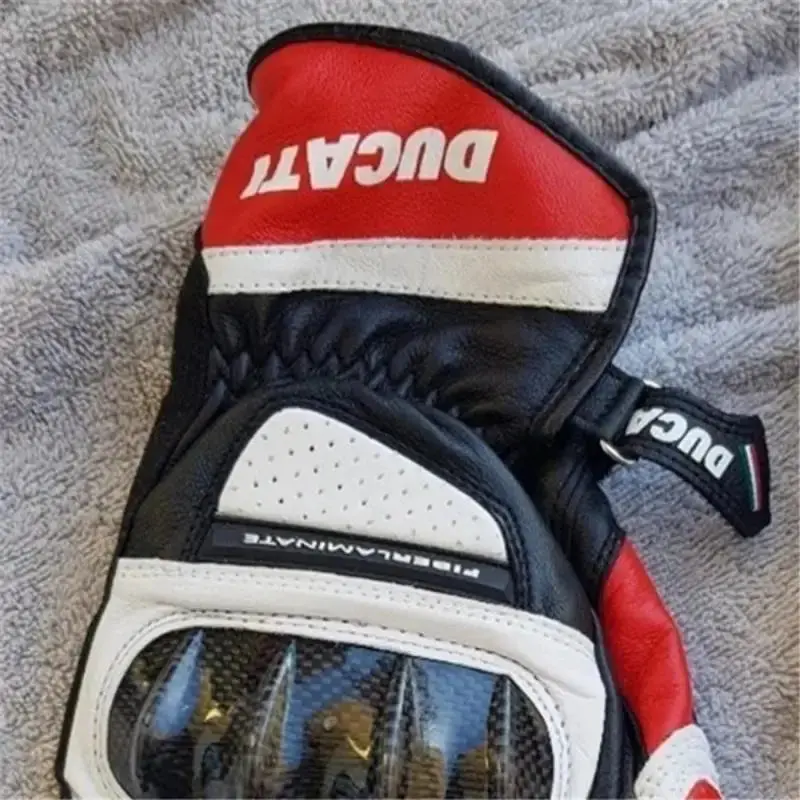 New Summer Winter Full Finger Ducati Motorcycle Gloves Gants Moto Luvas Motocross Leather Motorbike Guantes Moto Racing Gloves 6