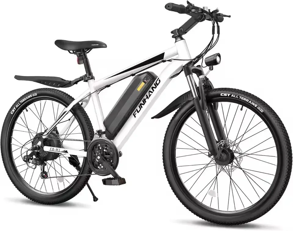 Electric Bike, Peak 1000W Ebike, 26 "Electric Mountain Bike 48V 374.4Wh Battery With Adjustable Stemm, Commuter E Bike 7
