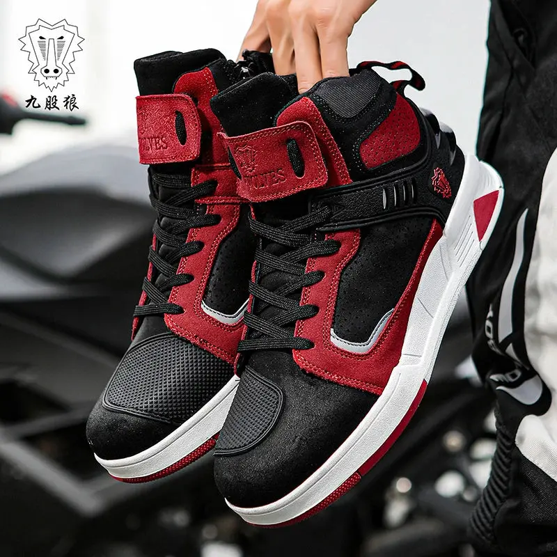 Motorcycle Rider Protective Boots Men's And Women's New Casual Breathable Sports Shoes Microfiber Motorcycle Shoes 1