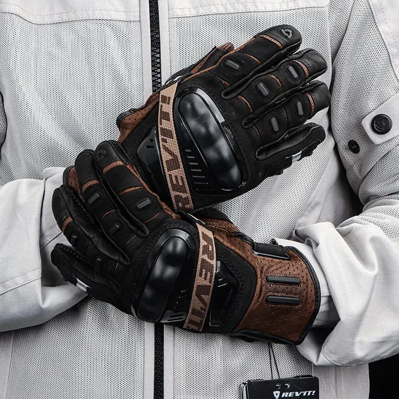 Motorcycle Leather Gloves Carbon Fiber Protective Motocross Motorbike Glove Racing Riding Breathable Touch Screen Drop Resistant 1