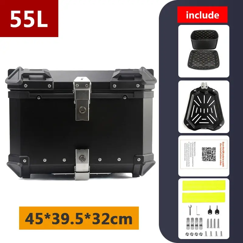 45L 55L 65L 80L 100L Aluminum Motorcycle Box Moto Top Case Rear Storage Luggage Trunk For Bmw R1200gs Lc R1250gs F800gs 16