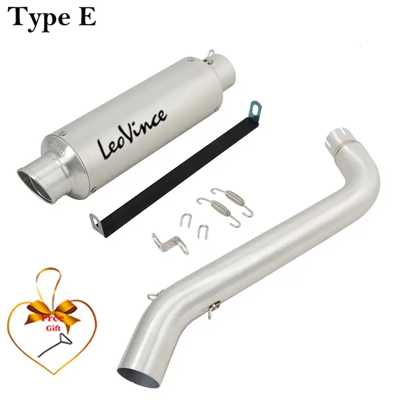 For Voge Ds525x Ds 525X 2023 2024 Motorcycle Exhaust Leovince Escape Systems Modify Mid Link Pipe Carbon Fiber Muffler Db Killer 5