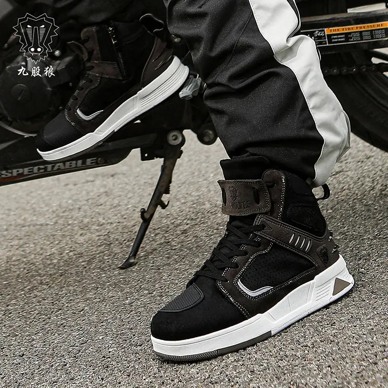 Motorcycle Rider Protective Boots Men's And Women's New Casual Breathable Sports Shoes Microfiber Motorcycle Shoes 4