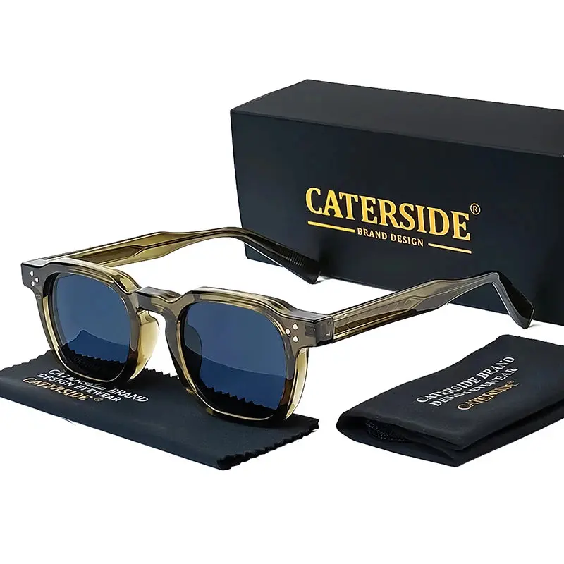 Caterside Fashion Men Sunglasses Small Frame Square Personalized Design Sun Glasses Women Travel Party Business Festival Gift 19