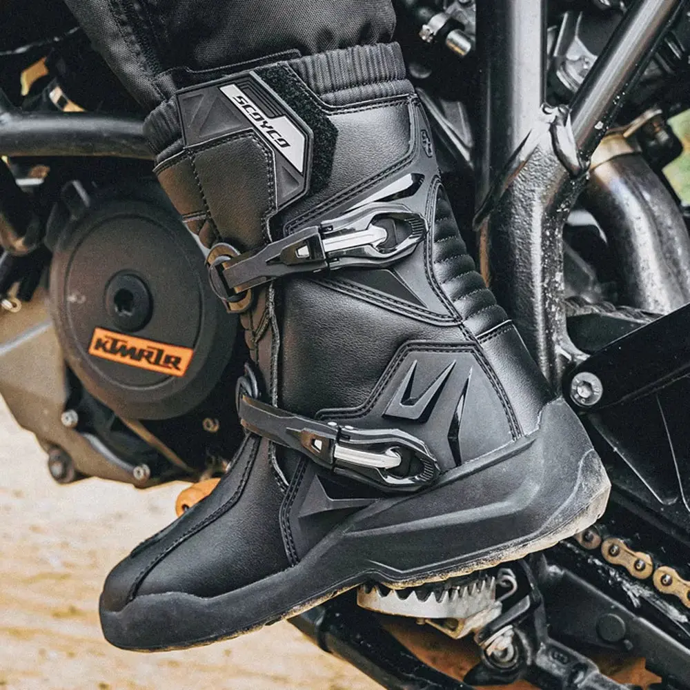 Waterproof Motorbike Boots Anti-Slip Motorcycle Boots Wear-Resistant Biker Protection Equipment Anti-Fall Motocross Boot 3