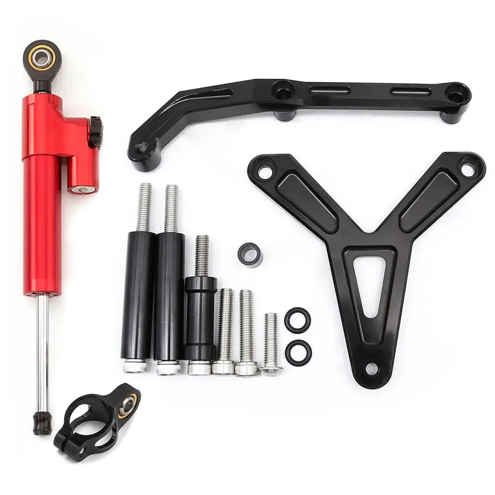 For Yamaha Tracer 900 Gt 2021 2022 2023 Cnc Aluminum Carbon Motorcycle Steering Damper Stabilizer Bracket Mounting Support Kit 9