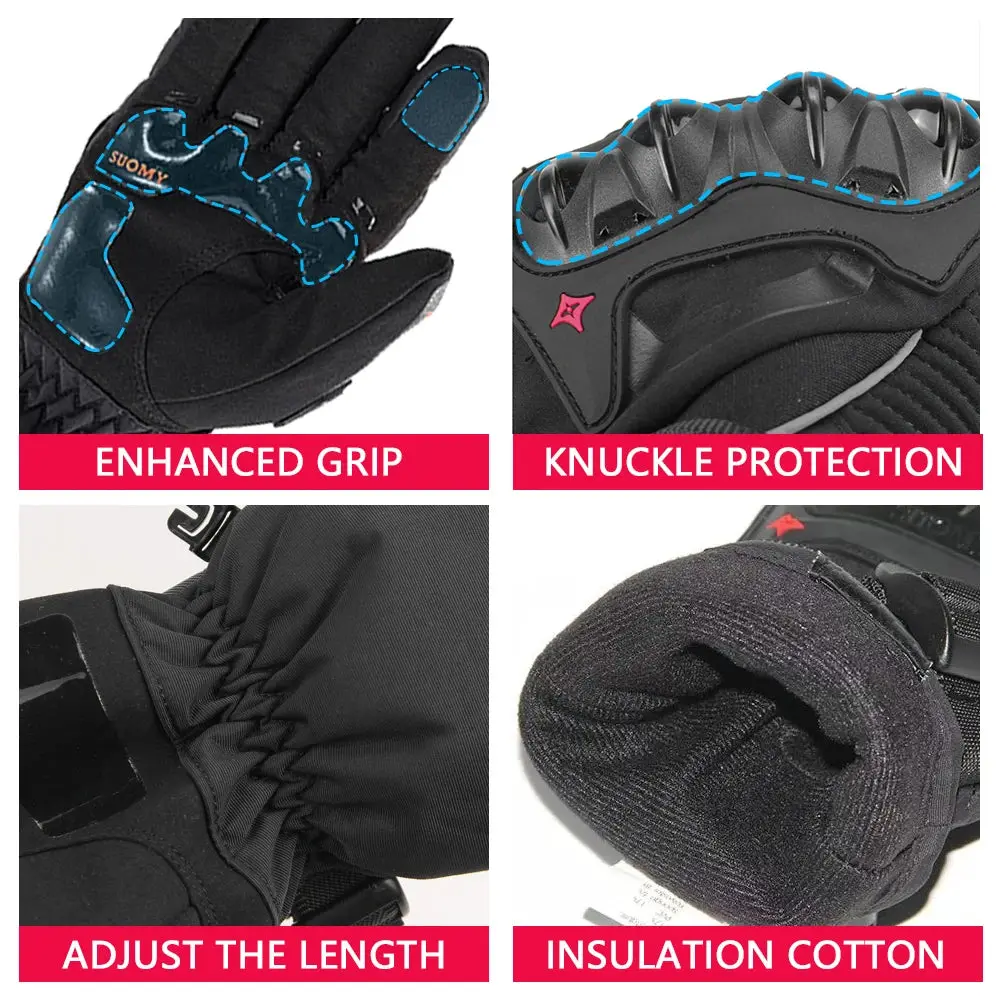 Motorcycle Gloves Windproof Waterproof Guantes Moto Men Motorbike Riding Gloves Touch Screen Moto Motocross Gloves Winter 5