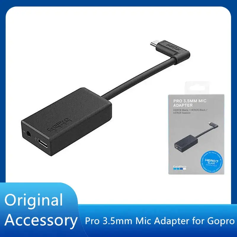 Pro 3.5Mm Mic Adapter For Gopro Hero12 Hero11 Hero10 Hero9 Hero8 Hero7 Hero6 Hero5 For Gopro Original Accessories 1