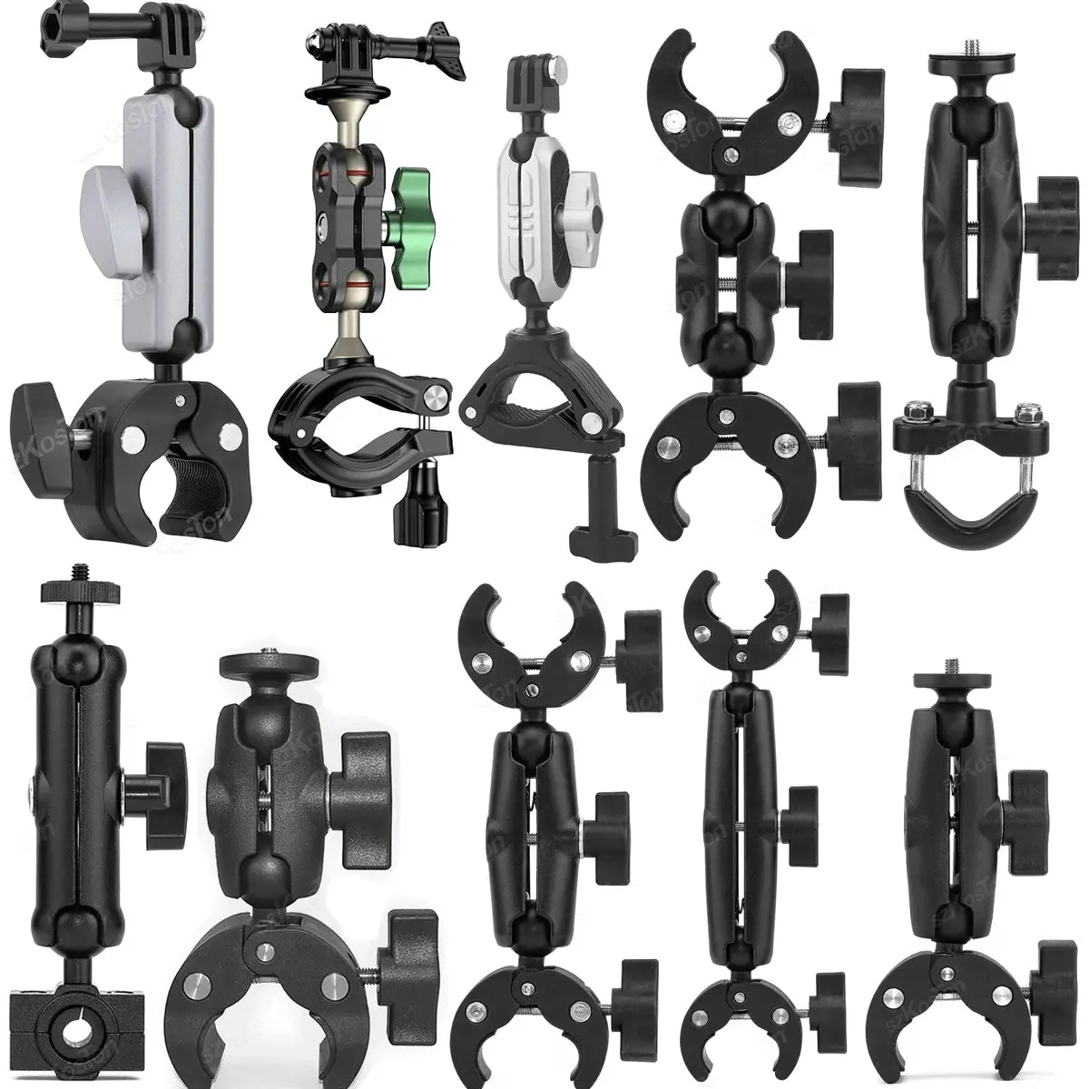 Motorcycle Bicycle Handlebar Mirror Mount Bracket For Gopro Hero 12 11 10 9 8 Bike Action Camera Holder For Dji Osmo Insta360 1