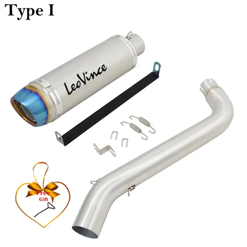 For Voge Ds525x Ds 525X 2023 2024 Motorcycle Exhaust Leovince Escape Systems Modify Mid Link Pipe Carbon Fiber Muffler Db Killer 2