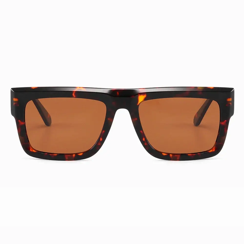 Retro Thick Rectangle Sunglasses For Men Acetate Eyeglasses Frame Fashion Cool Sun Glasses Non-Prescription Clear Lens Spectacle 6