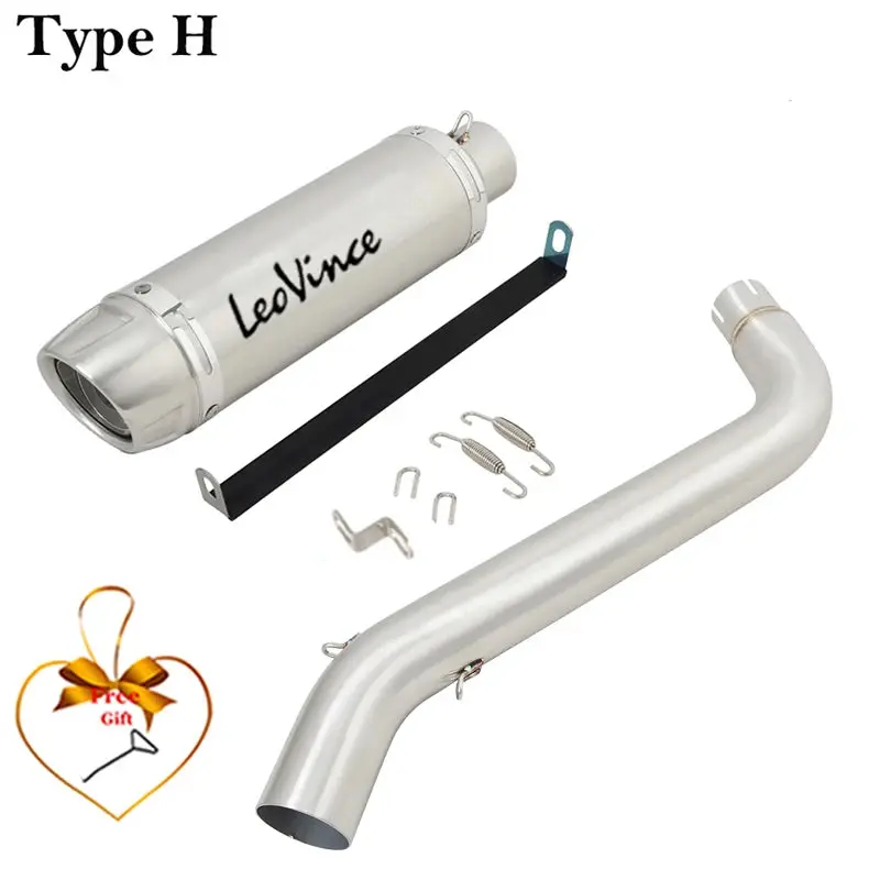 For Voge Ds525x Ds 525X 2023 2024 Motorcycle Exhaust Leovince Escape Systems Modify Mid Link Pipe Carbon Fiber Muffler Db Killer 8