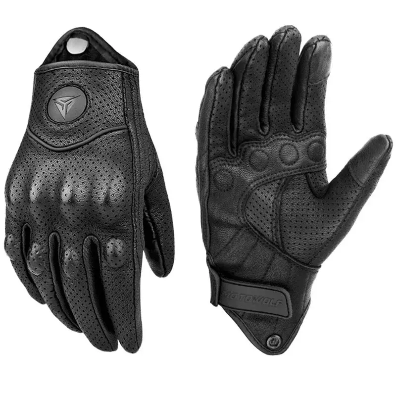 Motorcycle Leather Carbon Fiber Gloves Summer Winter Cross-Country Mountain Bike Motorcycle Gloves Riding Motorcycle Rider Glove 8