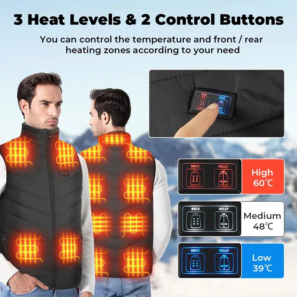 New Men Women Heated Vest Winter Usb Electric Smart Heating Jackets Thermal Heat Clothing Plus Size Hunting Coat 1