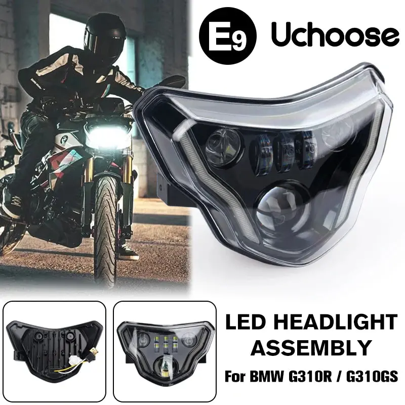 Led Headlight Daytime Running Lamp Headlamp Motorcycle Lights Assembly For Bmw G310r G310gs 2016-2021 E9 E-Mark Innovative 1