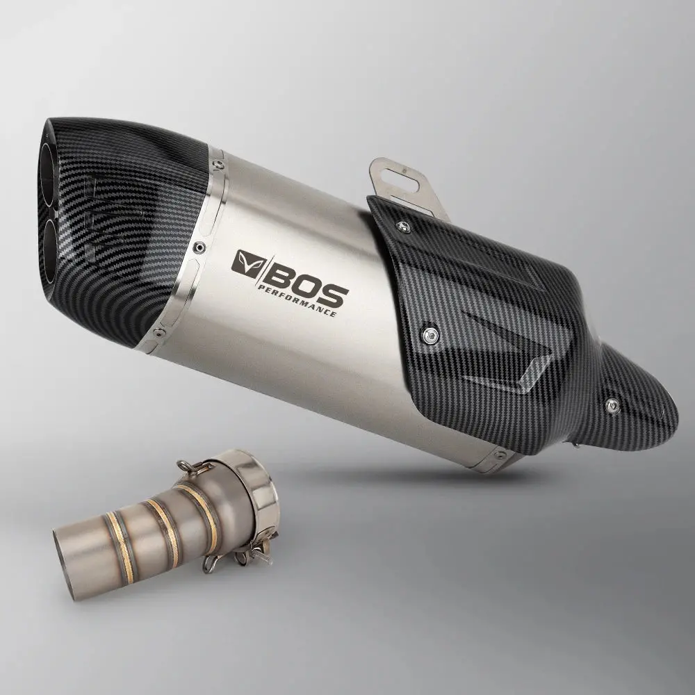 For Bmw R1300gs Adv R1300r R1300rs Motorcycle Exhaust Slip-On Line Modify Stainless Middle Pipe S7 Muffler Adventure Moto Escape 1