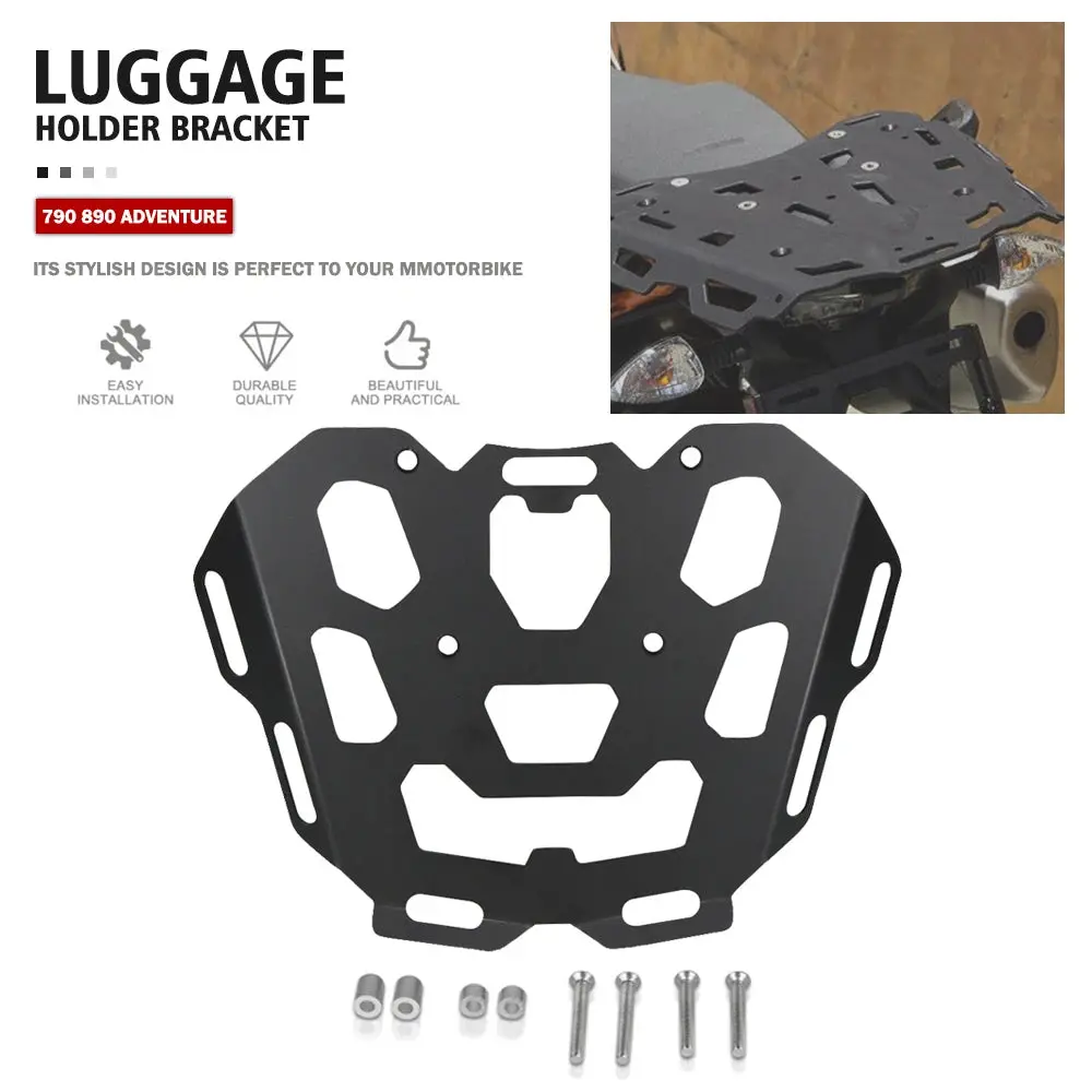 790 Adventure Adv R S 890 Adv 2019 - 2022 2023 Accessories Rear Seat Rack Bracket Luggage Cargo Top Box Shelf Holder Support 1