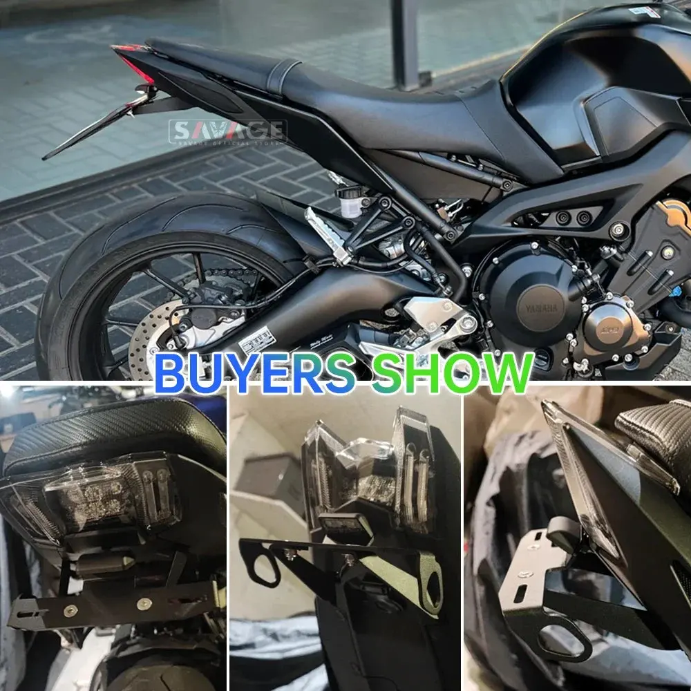 For Yamaha Mt-09/Sp Fz-09 2017-2020 Motorcycle License Plate Holder Led Light Tail Tidy Fender Eliminator Mt09 2018 Fz09 Mt 09 2