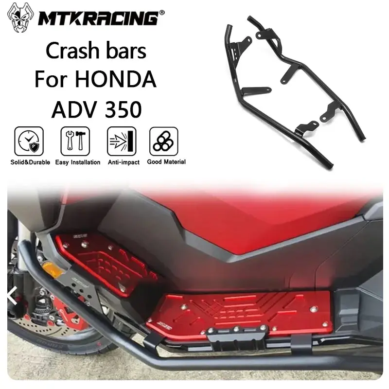 Mtkracing Crash Bars For Honda Adv 350 2022-2024 Motorcycle Engine Crash Bar Guard Frame Bumper Falling Protection Bar 1