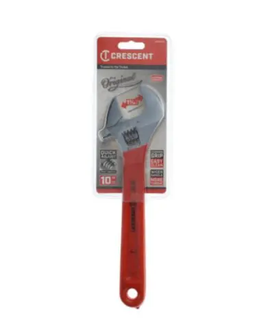 Adjustable Wrench- 10" Chrome W/ Cushioned Grip 1