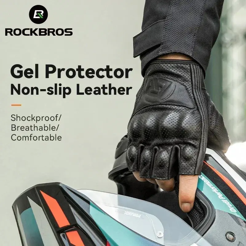 Rockbros Bicycle Men Women Gel Protector Tactical Motorcycle Gloves Sport Short Bike Gloves Breathable Half Finger Gloves 2