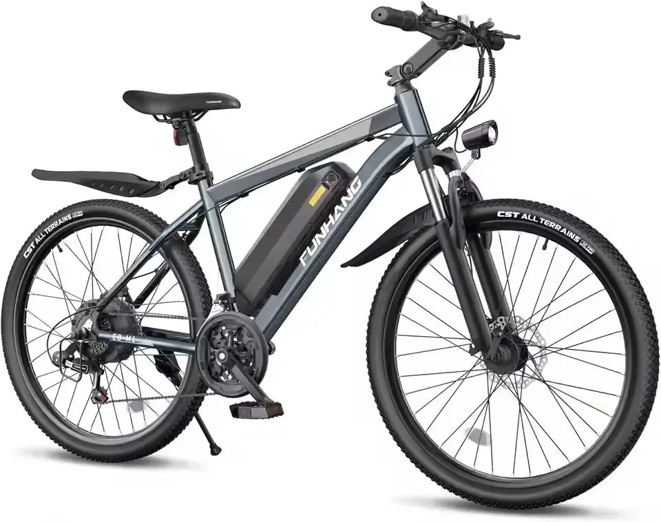 Electric Bike, Peak 1000W Ebike, 26 "Electric Mountain Bike 48V 374.4Wh Battery With Adjustable Stemm, Commuter E Bike 8
