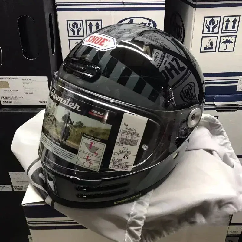 Shoei Glamster Retro Cruise Latte Free Climbing Motorycle Helmet Moto Retro Helmet Motorbike Riding Motocross Full Face Helmets 10