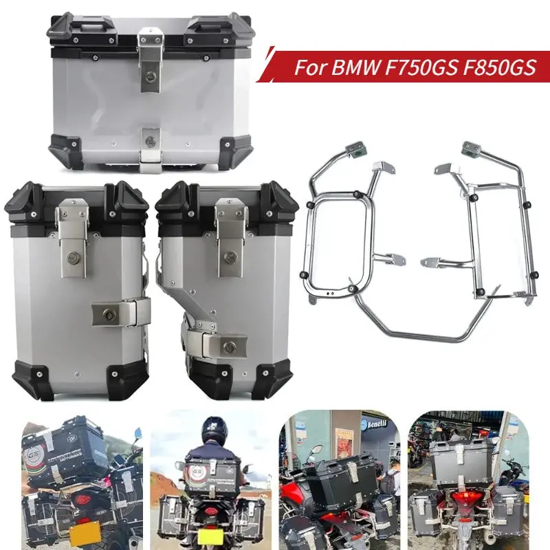 Motorcycle Trunk Side Luggage Case Pannier Side Box Bracket Frame Rear Top Box Helmet Topcase For Bmw F750gs F850gs F750 850Gs 1