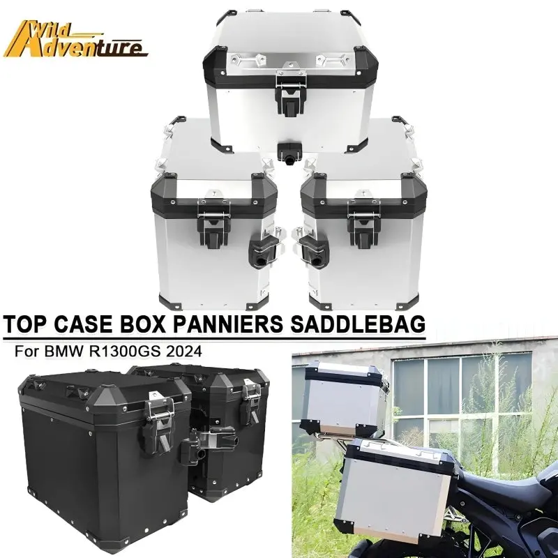 Motorcycle Aluminum Case Large Capacity For Bmw R1300gs Gs1300 R1300 Gs 2024 Rear Trunk Luggage Tail Box Top Box Side Suitcase 1
