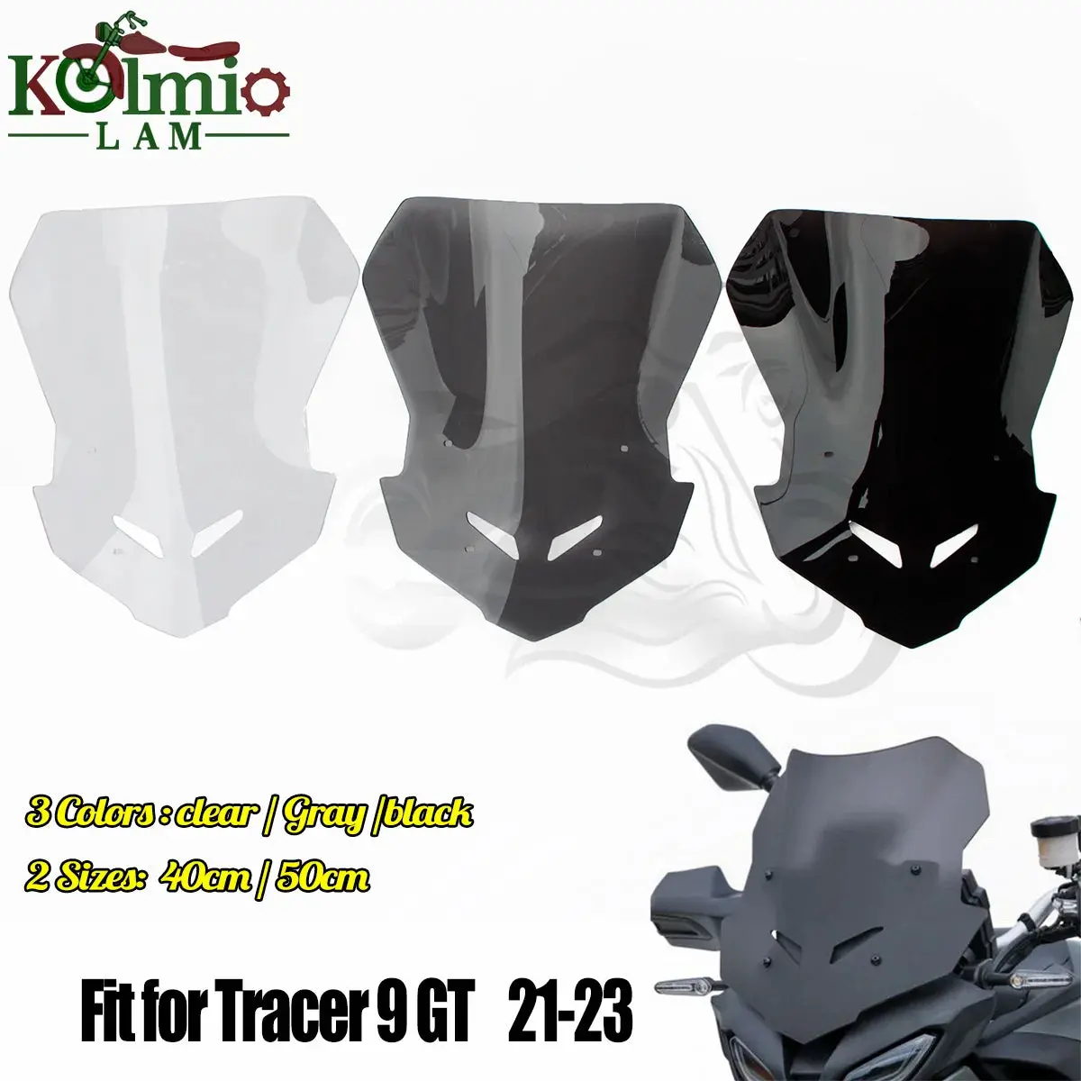 Fit For 2021 - 2023 Yamaha Tracer9 Tracer 900 Gt Motorcycle Accessories Windshield Windscreen Tracer900 Gt 2022 Wind Deflectore 1