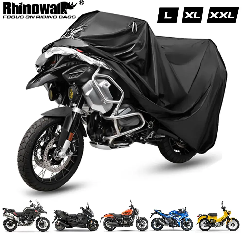 Rhinowalk Motorcycle Cover Outdoor Motorbike Rain Cover Protection Dust Wind Sunshade Dustproof Cover Fit For Universal Motor 1
