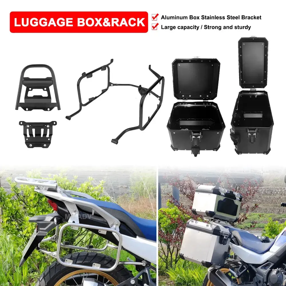 Motorcycle Aluminum Box Pannier Saddlebag Top Case Luggage Rack For Honda Xl750 Transalp Xl 750 2023 2024 Tail Side Box Bracket 1