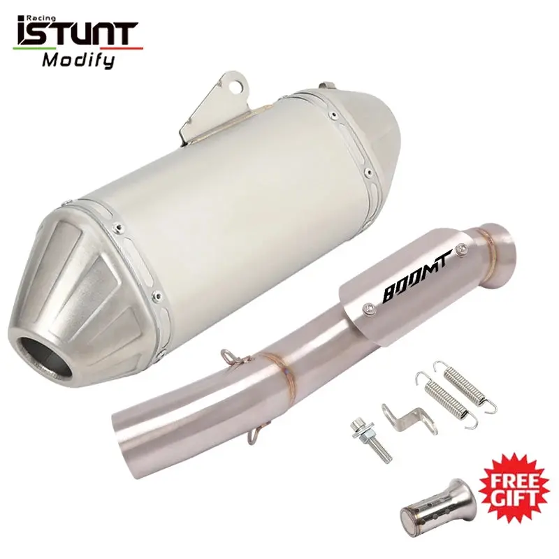 Motorcycle Exhaust Muffler Mid Link Pipe Full System Espace Moto Modify Slip On For Cfmoto 800Mt Cf 800-5A 2021 2022 3