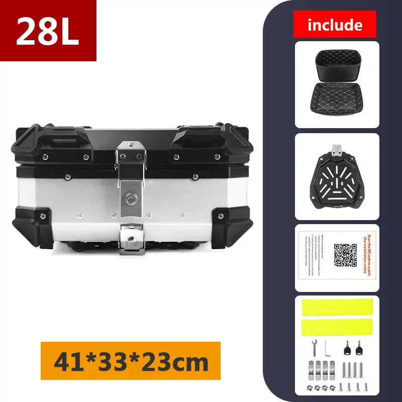 45L 55L 65L 80L 100L Aluminum Motorcycle Box Moto Top Case Rear Storage Luggage Trunk For Bmw R1200gs Lc R1250gs F800gs 24