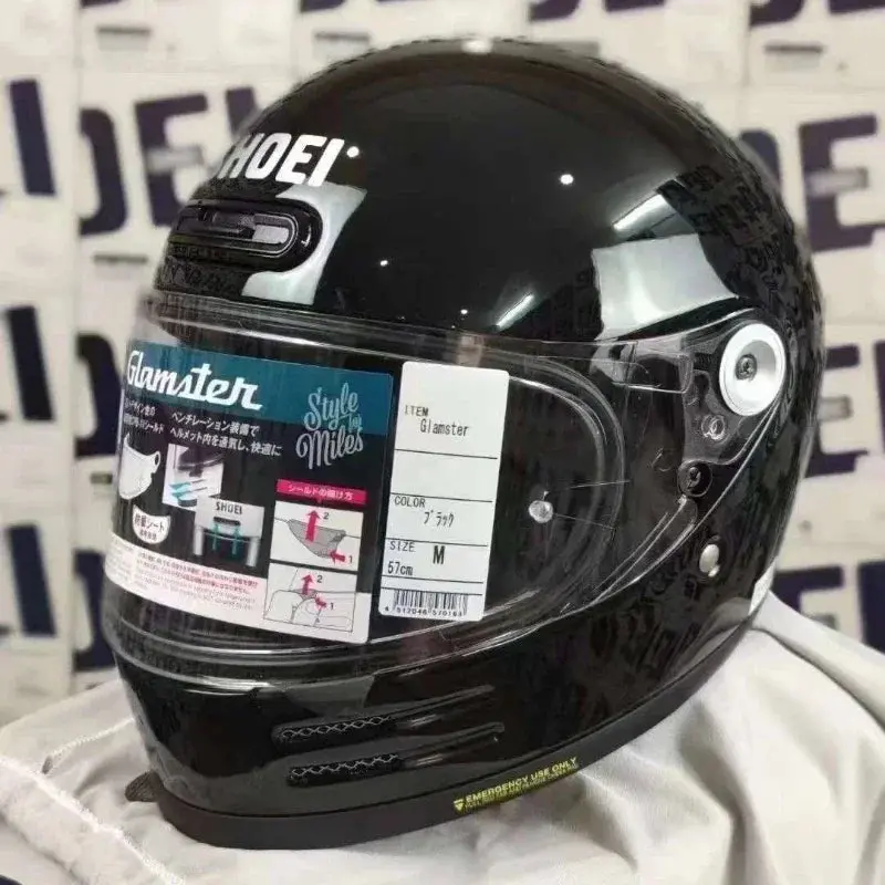 Shoei Glamster retro-styled full-face motorcycle helmet in elegant latte finish—designed for cruiser enthusiasts, urban commuters, and style-conscious riders. - Image 9