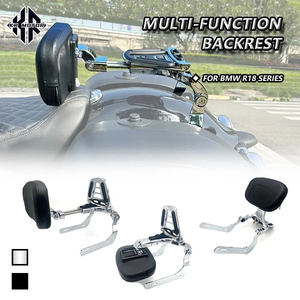 For Bmw R18 Accessories Motorcycle Backrest Folding Ajustable Multi Seat Cushion Bodypillows For R 18 B Classic R18b 2020 Up 1