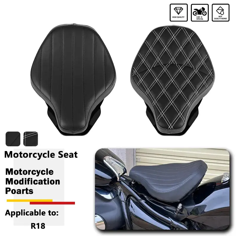 Motorcycle Driver Front Leather Pillow Solo Seat Cushion Pad Fit For Bmw R18 100 Years R 18 Classics 2020 2021 2022 2023 1